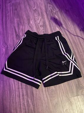 Nike Black Athletic Shorts with White Trim